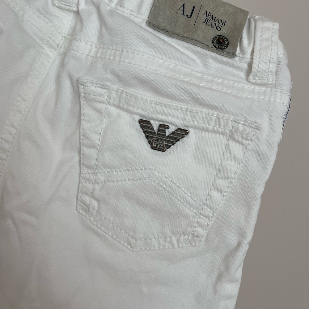 Armani Junior White Trousers